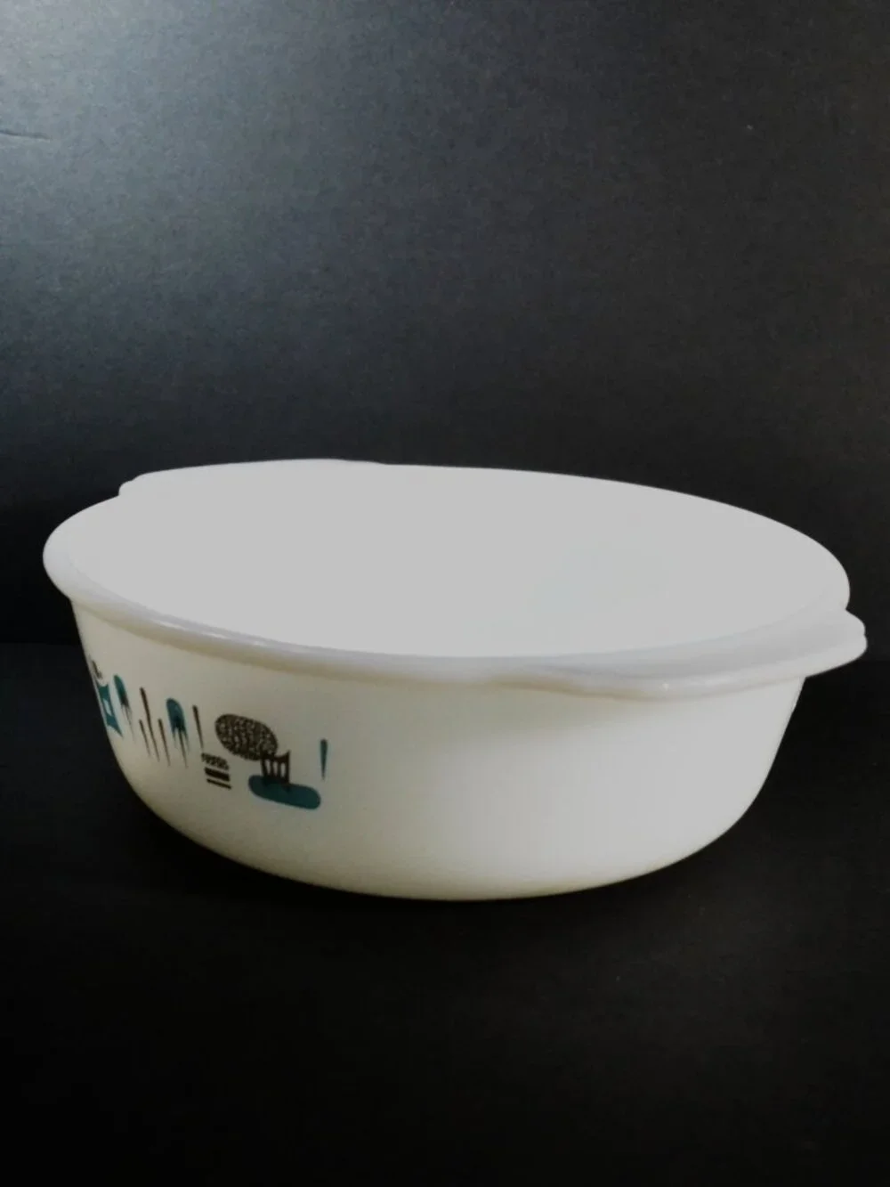 Pyrex MCM Atomic Age Space Save Casserole Dish Vintage Kitchen
